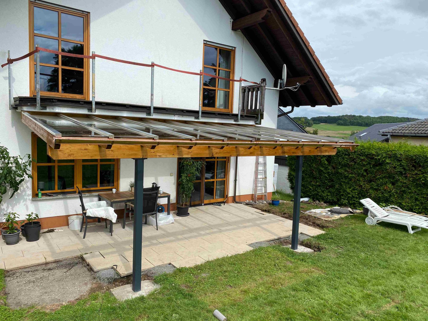 Terrassenüberdachung mit Glas